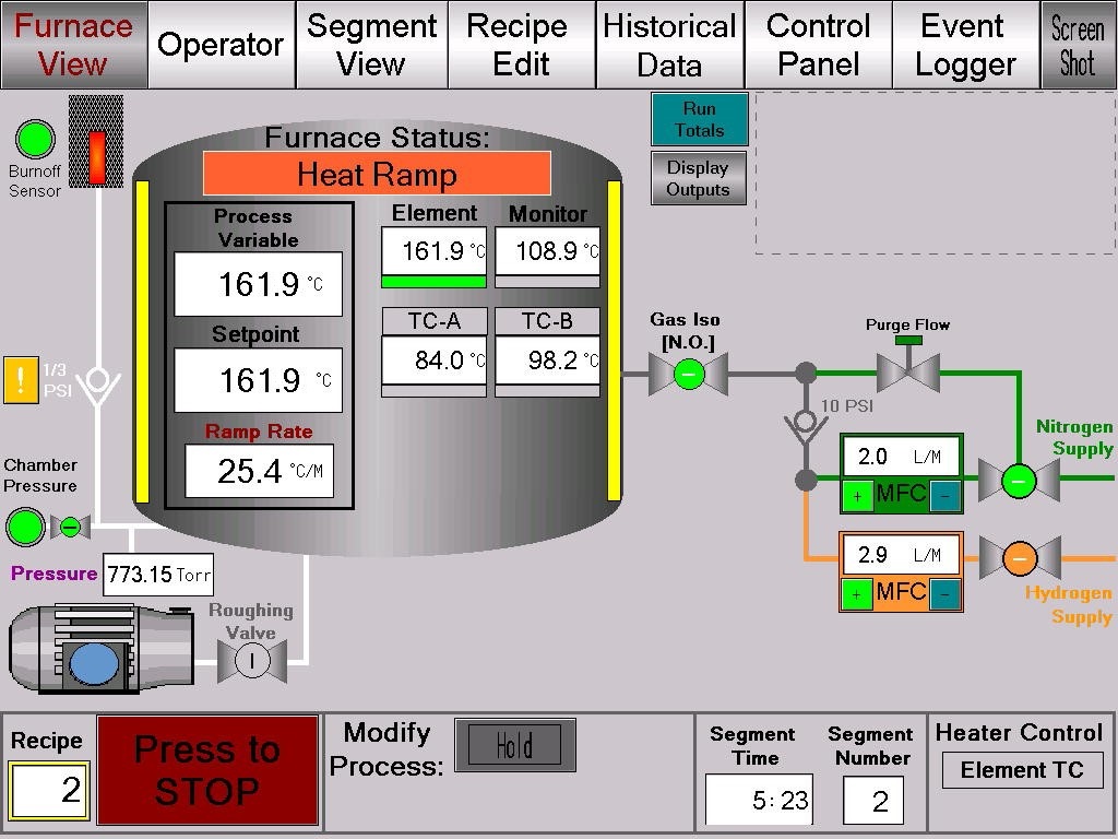 Standard Hydrogen Furnace Control Cab